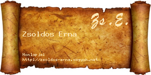 Zsoldos Erna névjegykártya